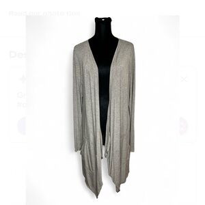 MAX STUDIO Open Front Cardigan L, Long Sleeves With Pockets NWT